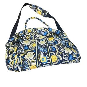Vera Bradley Weekender Travel Duffel Bag Retired Ellie Blue Elephants pattern